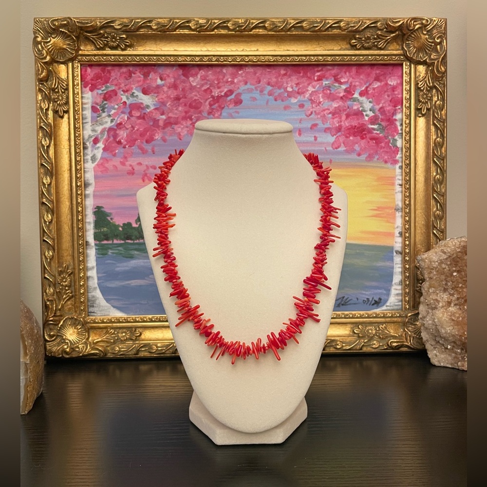 Vintage Red Coral Necklace